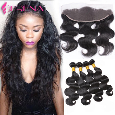 

13x4 Body Wave Lace frontal Closure With Bundles Unprocessed Indian Virgin Hair With Fontal Closure Raw Indian Virgin Hair