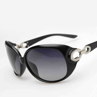 

Classic elegant lady polarized sunglasses double ring glasses as gift for women