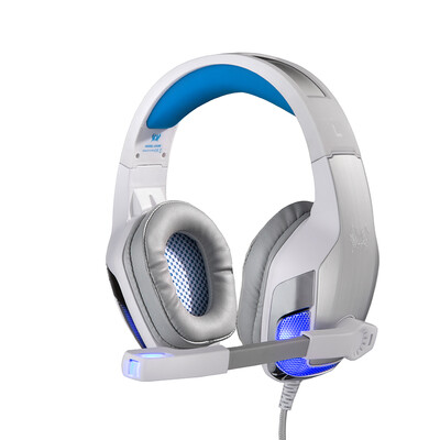 

Поскольку Чжо (KOTION КАЖДЫЙ) G5300 игровой гарнитуры игровой гарнитуры с микрофоном гарнитуры микрофон бас настольного ноутбука белый синий
