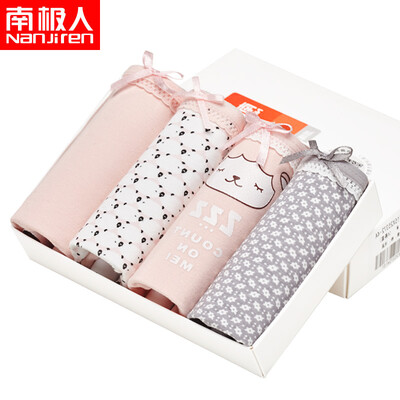 

Antarctic Nanjiren ladies underwear triangular sexy low waist breathable comfortable printing candy color women&39s large size underwear 4 meow microphone gift box L code