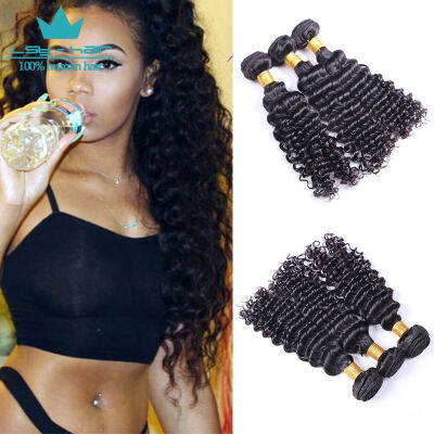 

Malaysian Deep Wave Virgin Hair Bundles Rosa Hair Products 9A Malaysian Virgin Hair 4 Bundle Deals Wet And Wavy Hair Bundes