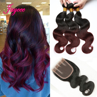 

Malaysian Body Wave With Cosure Burgundy Ombre Malaysia Hair Bundles 1B99J Rosa Hair Products,Hair Bundles With Lace Closures