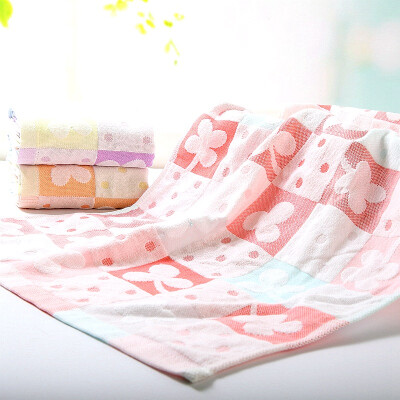 

Jinhe home towel home textile clover jacquard gauze bath towel pink JH13-23B