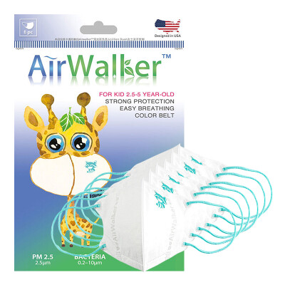 

Американский импорт свежего фильтра респиратора Walker Airwalker для детей 5-10 лет (Fold тип защиты) анти-туман и дымка РМ2,5 типа уха установлен 6