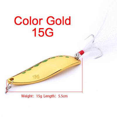 

1PC PRO BEROS High Quality Spoon Lure Fishing Lure Gold/Silver Color Fishing Bait 10g/15g/20g with 4#-#6-8# Hooks Fishing Tackle