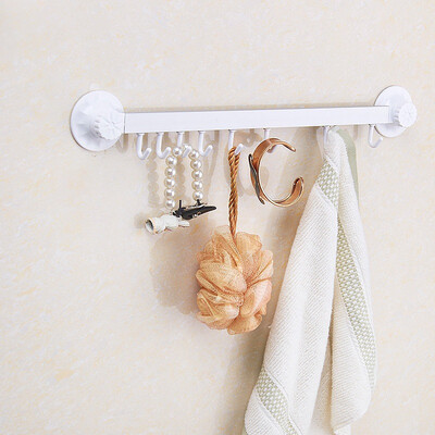 

Shun Mei 8 linked to the wall suction aluminum alloy hook SM-1714 white