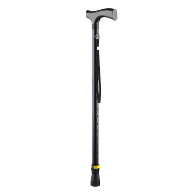 

YUWELL aluminum alloy black flat head grip cane YU821C elderly retractable walking stick slip aids