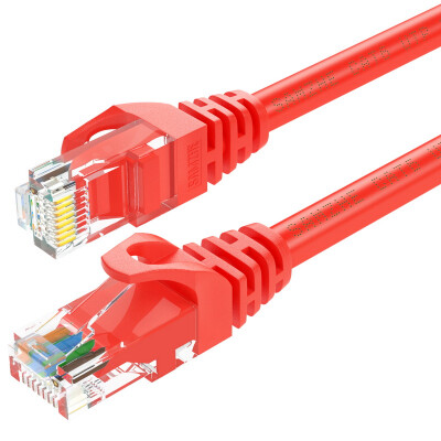 

Shanze (SAMZHE) six cable CAT6 Gigabit high-speed network line indoor and outdoor 8-core network cable 6 categories of computer TV router cable RED-6005 red 0.5 meters