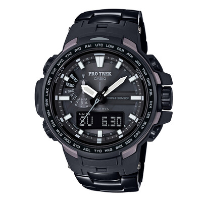 

CASIO часы PROTREK мужской солнечный альпинизм наружный компас спортивные часы электрические волны кварцевые часы PRW-6100Y-1A