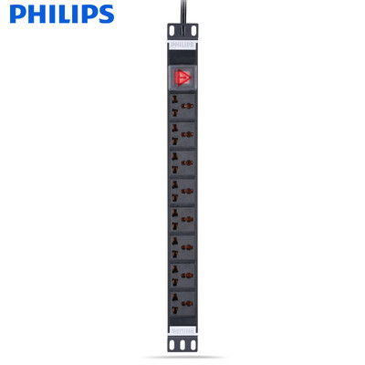 

Philips (PHILIPS) 8 бит 2 м на выходе PDU шкафа молнии и защита от перенапряжения розетка полосковой линии платы монтажной платы 10А сопротивление полосы