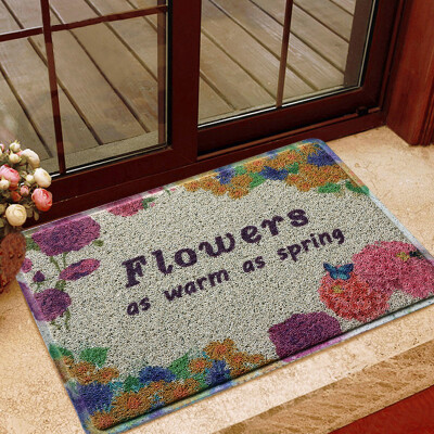 

LIDIMEI) mat mats living room cushions color flowers wire door mat light green background PVC mesh 45 * 75cm