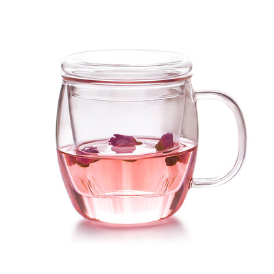 

Jingdong Supermarket] excellent amoy guests glass cups tea cups double-layer tea with tea bubble cup three-piece