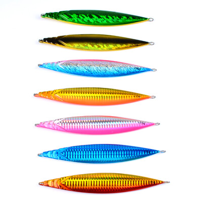 

7PC Jigging Lure Lead Fish 175G / 15CM Metal Jig Fishing Lure Paillette Knife Wobbler Искусственный жесткий приманки