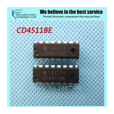 

20pcs free shipping CD4511BE CD4511 HEF4511 DIP-16 Encoders Decoders Multiplexers & Demultiplexers  BCD-7-Seg