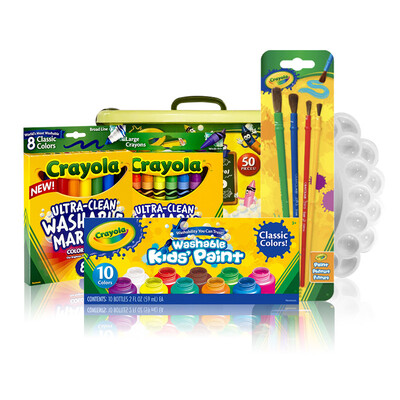 

Crayola Painting Tools DIY Toy Painting Set Crayon Watercolor Pen Paint Brush Palette Children&39s Watercolor Paint Washable Painting Gift Box JD-2016