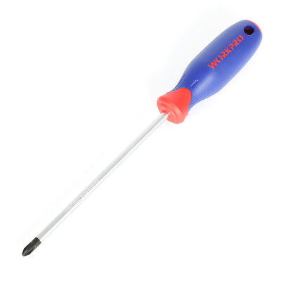 

WACKER WORKPRO W021222N high quality vanadium steel magnetic flat-blade screwdriver 5 100mm two-color handle screwdriver screwdriver screwdriver