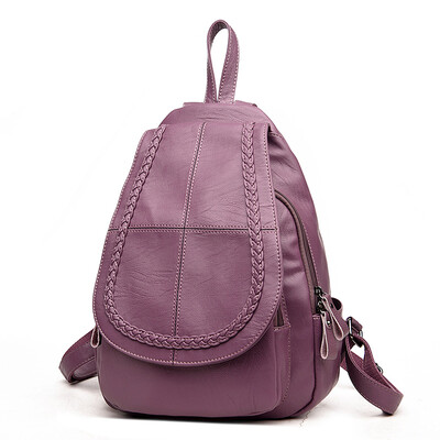 

Designer High Quality Women Genuine Leather Vintage School Bag Mochilas Mujer Vintage 2017 Sheepskin Backpacks For Teenage Girls