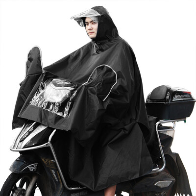 

Leilong 5612X electric motorcycle raincoat battery car lengthening increase thickening single poncho all-inclusive wet feet male&female adult black