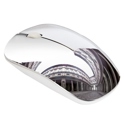 

dostyle MD209 24G wireless fashion mirror mouse bright silver mirror version