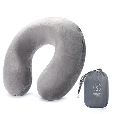

40000 km u pillow airplane car travel portable neck pillow office comfortable lunch break pillow slow rebound removable washable cotton SW1224 gray