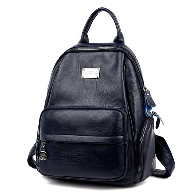 

2017 Women Leather Backpack Designer Preppy Style School Bags For Teenagers Girl's Travel Bag Vintage Backpacks Mochilas Escolar