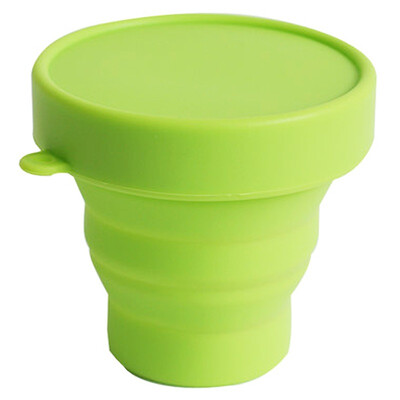 

Gaga Lin Travel Cup Portable Folding Cup Telescopic Cup Outdoor Silicone Folding Rinse Cup Drink Cup Green