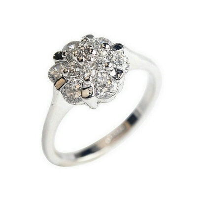 

Yoursfs@ Round and elegant, clear CZ flower hand ring for women jewelry fashion party present