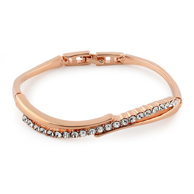 

Yoursfs Trendy Rose Gold-Color AAA Cubic Zircon Mona Lisa Bracelet for Women Birthday Gift