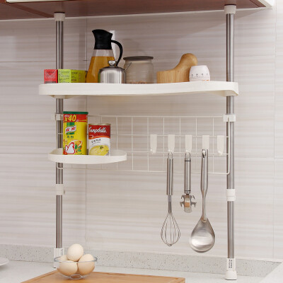 

Ou Ruizhe Zhiwu stainless steel multi-purpose kitchen can be adjusted overhead network storage rack