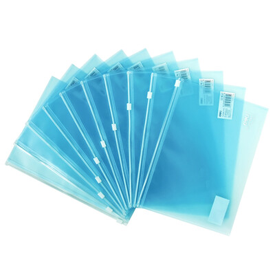 

Deli 5589 A5 environmental PP zipper bag color random 10 loaded