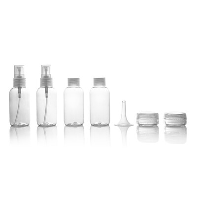 

【Jingdong Supermarket】 Jia Bai cosmetics shower gel empty bottle spray bottle transparent bottle invisible eye box travel sub-bottle portable suit (6 sets