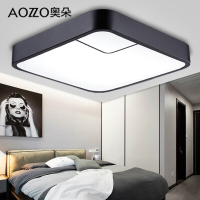 

Austrian jewelry AOZZO living room LED ceiling lamp Nordic simple lighting rectangular ceiling lamp bedroom conference room balcony lamp 50 50CM level dimming 40W CL40952FJ