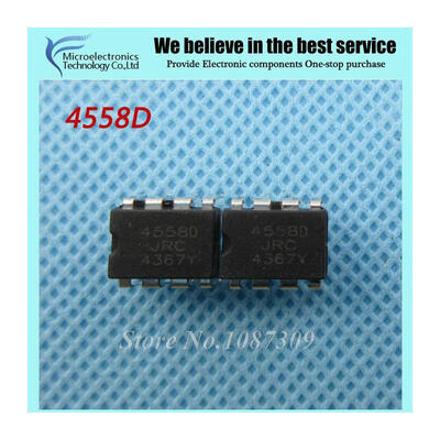

10pcs free shipping 4558D NJM4558D 4558D NJM4558 DIP-8 Operational Amplifiers - Op Amps Dual High Gain new original