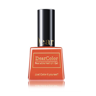 

DearColor black gold nail oil gum sweet warm orange DC024 (health and environmental protection can be peelable tear light treatment of light nail polish