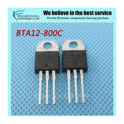 

5pcs free shipping BTA12-800C BTA12-800 BTA12 Triacs 12 Amp 800 Volt TO-220 new original