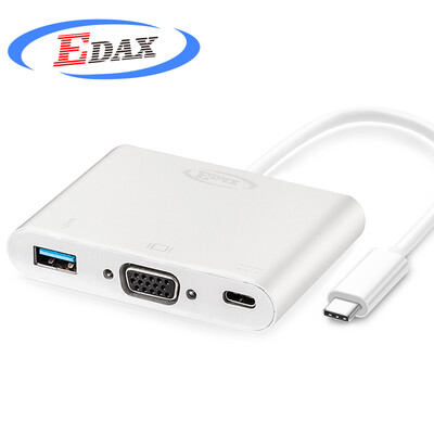 

Конвертер EDAX Type-C в VGA High Definition Apple Новый MacBook-аксессуар USB-C Расширенный адаптер адаптера зарядного устройства Разветвитель концентратора HUB E018
