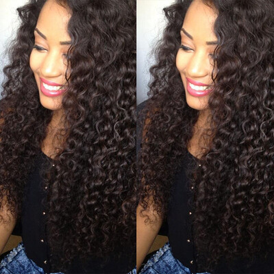 

3 Bundles Indian Virgin Hair Curly Weave Human Hair Bundles Indian Curly Virgin Hair Bundle Deals 7A Virgin Curly Hair Bundles