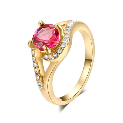 

Yoursfs Gorgeous 18K Rose Gold Plated Shinning zircon Ring for Wedding