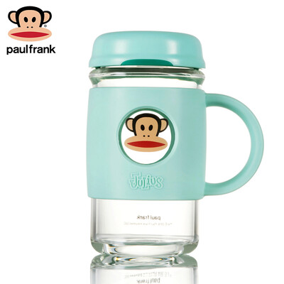 

Mouthful monkey Paul Frank glass men&women business office cups portable water cups cups cups go hand cups 420ml mint green PFD027