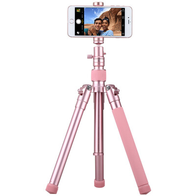 

Mo Миши (MOMAX) Elite портативного штатива рычаг автоспуска одиночные микро цифровые зеркальные камеры розового золото с проездом свободно регулировать высоту алюминиевого профиля высокого качества-