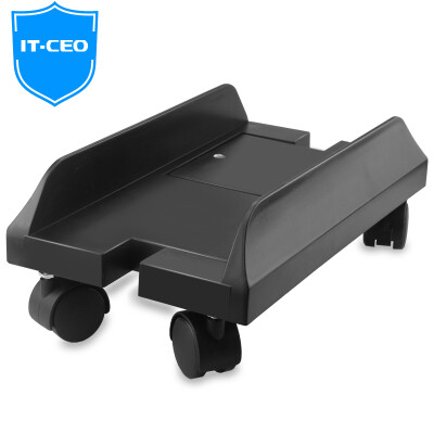 

IT-CEO Computer Host Mobile Bracket Desktop Host Cabinet Host Pallet Holder Black Telescopic H Four Wheels Lock X2Z6