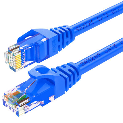 

Shanze (SAMZHE) six types of cable CAT6 Gigabit high-speed network line indoor and outdoor 8-core network cable Category 6 computer TV router cable BLU-6030 blue 3 meters