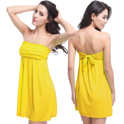 

Новое прибытие mini Ruffled Top связанное назад Женское пляжное платье Сексуальный купальный костюм