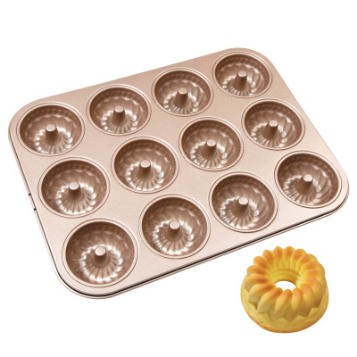 

JCNo Champagne Gold Baking Tools Non-Dip 12 Molds Small Cake Molds Pudding Patterns Cuckoo Hovsaw Savin Molds Big Molds Fair Size