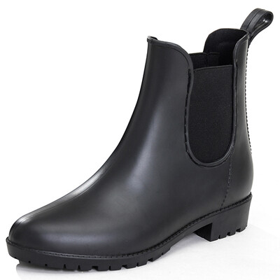 

Haitian Halteke rain boots fashion boots waterproof rain boots rubber shoes water shoes UX111 black 35 yards
