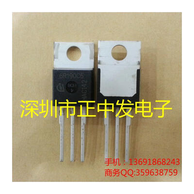 

5pcs free shipping 6R190C6 IPP60R190C6 N Channel 202A 650V new original