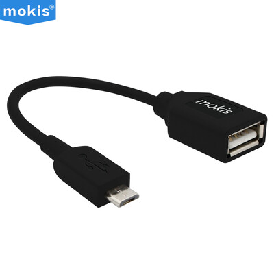 

Moqi Si (Mokis) Эндрюс OTG данные линии / линии передачи данных OTG / USB линия Эндрюс телефон / мышь компьютера, таблетки U диск черный соединительный шнур 0,15 м