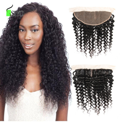 

Siyo Virgin Hair 8A Brazilian Virgin Hair Lace Frontal 13x4 Brazilian Deep Curly Frontal Human Hair Full Lace Frontal Closure