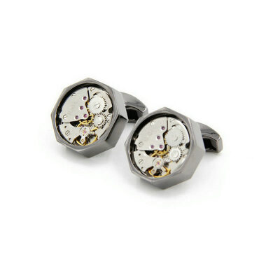 

Yoursfs@ 1 Pair High-end Cufflinks Real Cuff links With Tourbill Cufflings Machine Core Mechanical Gemelos