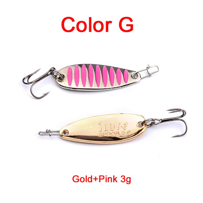 

1PC Top Fishing Fishing Lures 7 цветов рыболовные снасти 3-5-7,5 г металла Приманка рыбалка приманки 6-8-10 # высокой углеродистой крючок ложка приманки